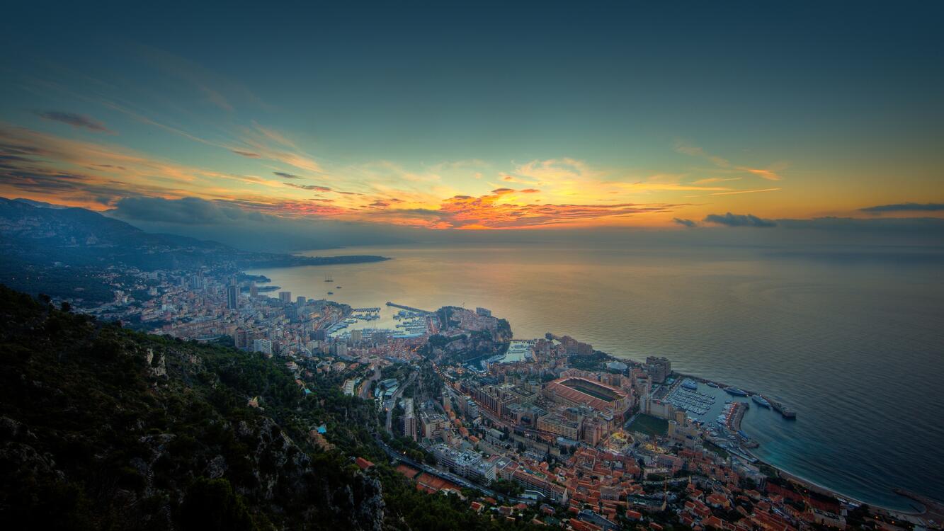 Фото бесплатно небо, обои монако, горы