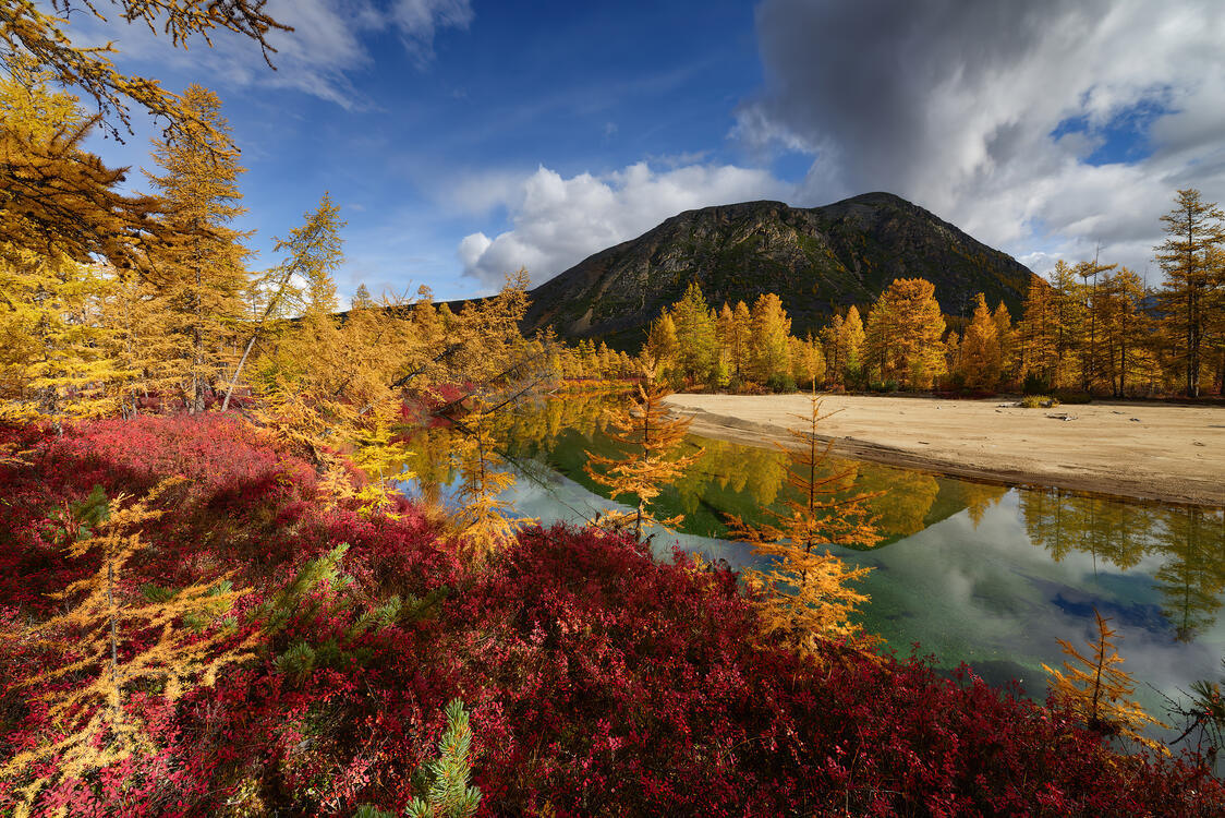 Фото бесплатно озеро, осень, природа